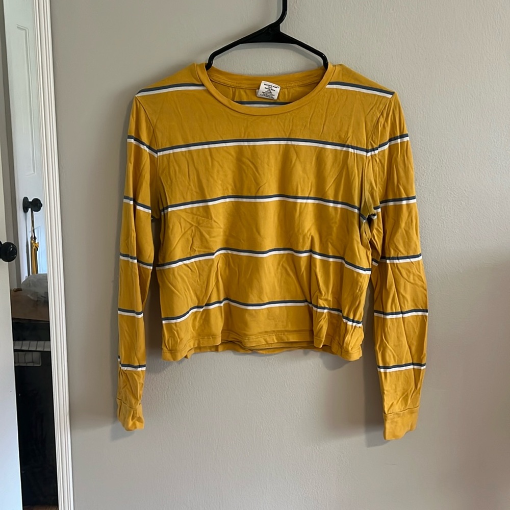 PacSun yellow cropped long sleeve